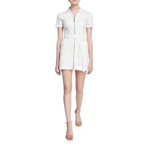 Alice + Olivia White Jean Dress